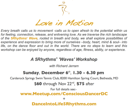 Love in Motion Flier text